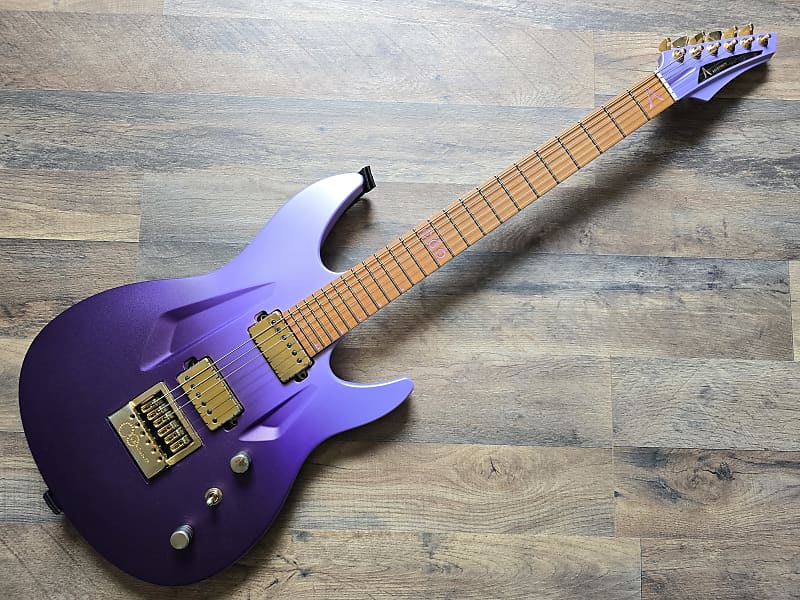 Purple Aristides 060 Custom with an Evertune bridge