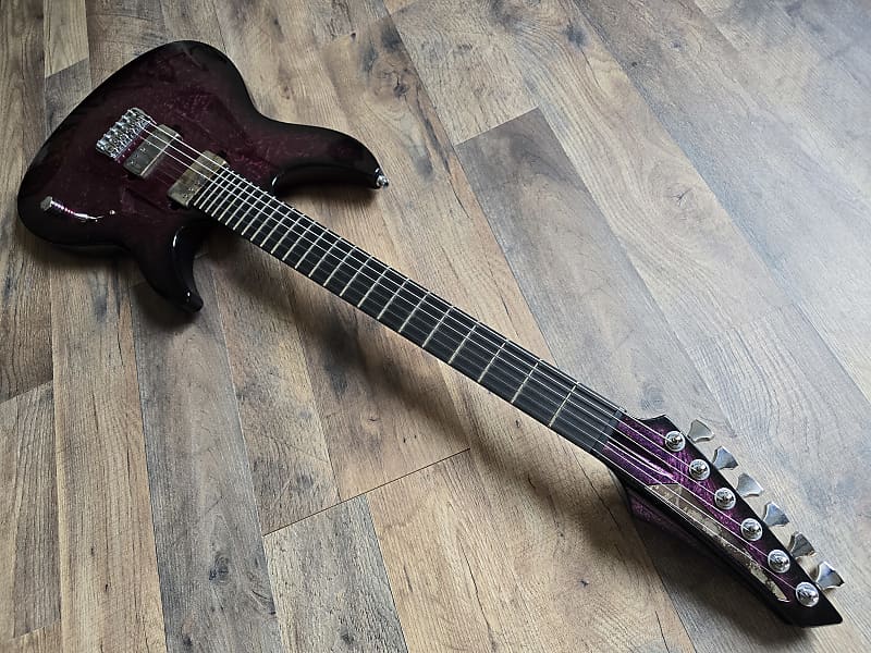 Electric guitar on a wooden surface
