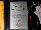 Fender certificate of authenticity with branding and text