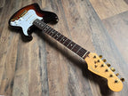 Fender Stratocaster on a wooden floor