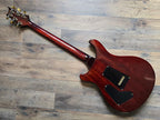 Wooden electric guitar with a mahogany body