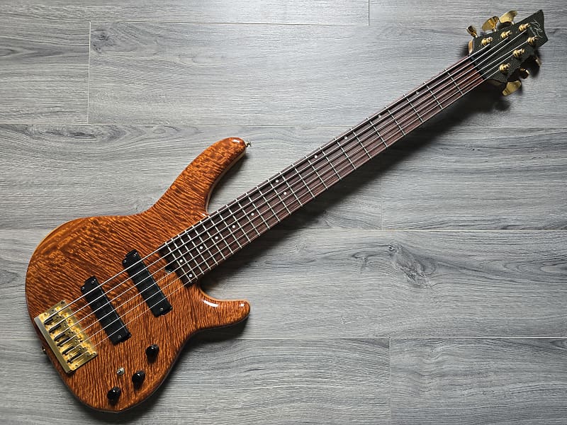 DR Heartfield DR-6C Beeswing Bubinga 6 String Bass - 1989.