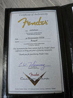 Fender 57 Stratocaster NOS certificate of authenticity in a black leather case