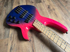Ormsby BassGTR 4 with custom bridge and soapbar pickups close-up