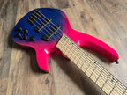 Ormsby BassGTR 5 with custom bridge and soapbar pickups close-up
