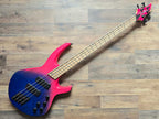 Front view of Ormsby BassGTR 4 electric bass guitar with multiscale design