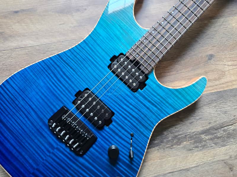 Schecter USA Custom Shop Aaron Marshall Signature AM-6 - Cerulean Fade, Sweetwater Exclusive
