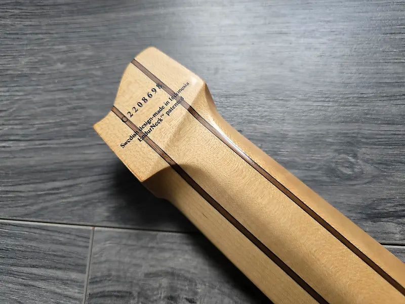 wooden guitar neck with serial number