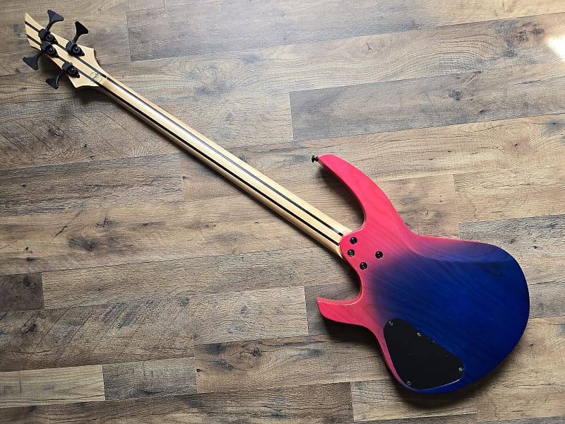 Rear view of used Ormsby BassGTR 4 showing body contour and neck heel