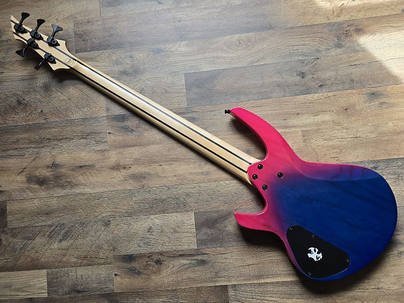 Rear view of used Ormsby BassGTR 4 showing body contour and neck heel
